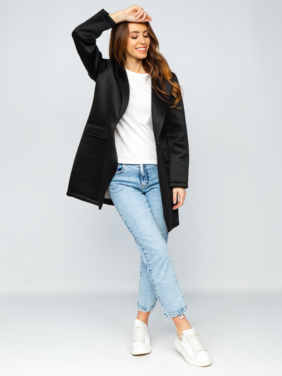 Manteau court pour femme noir Bolf 20672