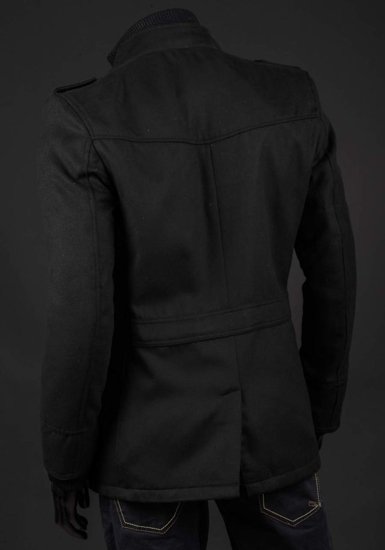 Manteau d'hiver pour homme noir Bolf