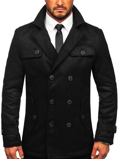 Manteau d'hiver pour homme noir Bolf M3142