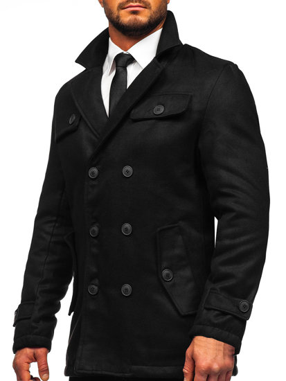 Manteau d'hiver pour homme noir Bolf M3142