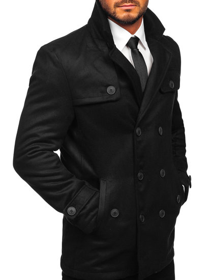 Manteau d'hiver pour homme noir Bolf M3142