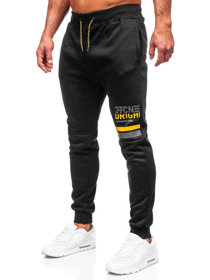 Noir sportif pantalon pour homme Bolf AM108