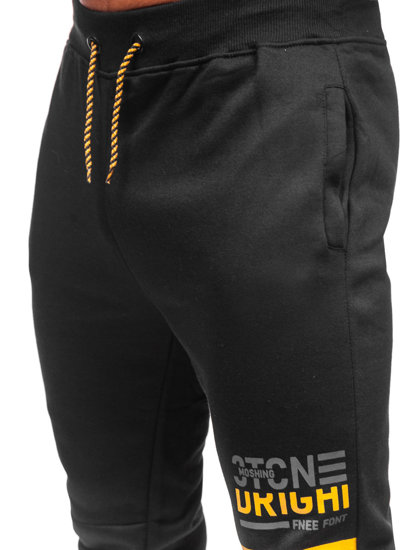 Noir sportif pantalon pour homme Bolf AM108