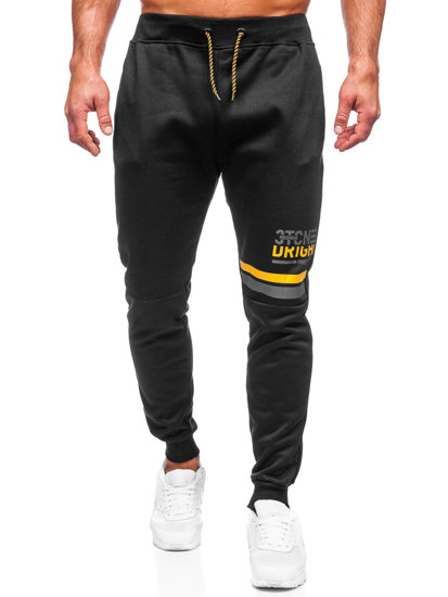 Noir sportif pantalon pour homme Bolf AM108