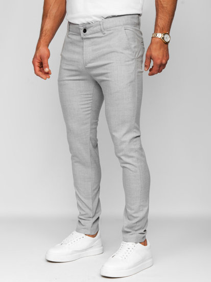 Pantalon chino en tissu pour homme gris Bolf 0041