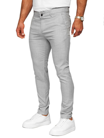 Pantalon chino en tissu pour homme gris Bolf 0041