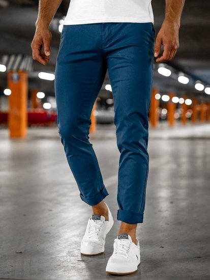 Pantalon chino pour homme indigo Bolf 1146