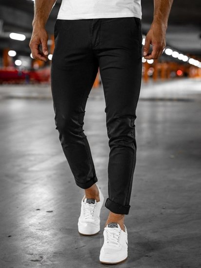 Pantalon chino pour homme noir Bolf 1146     