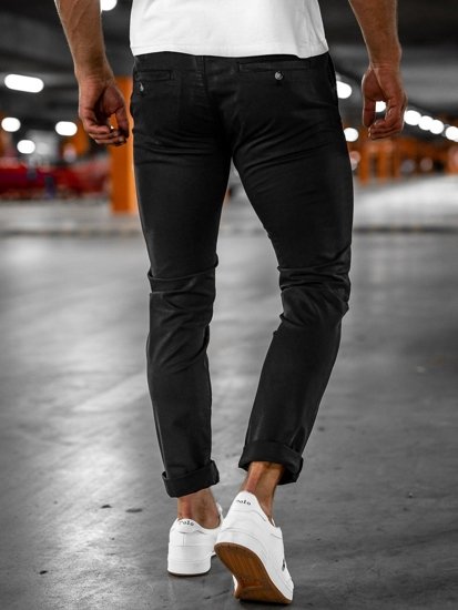 Pantalon chino pour homme noir Bolf 1146     