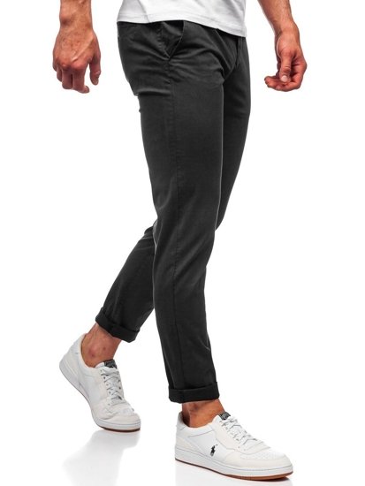 Pantalon chino pour homme noir Bolf 1146