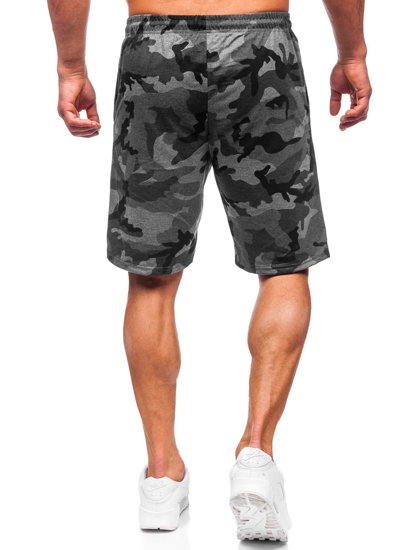 Pantalon court de sport camo pour homme graphite Bolf 8K283