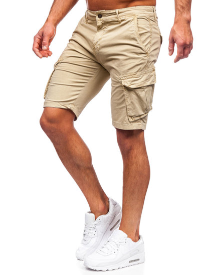 Pantalon court short cargo pour homme beige Bolf YF2222