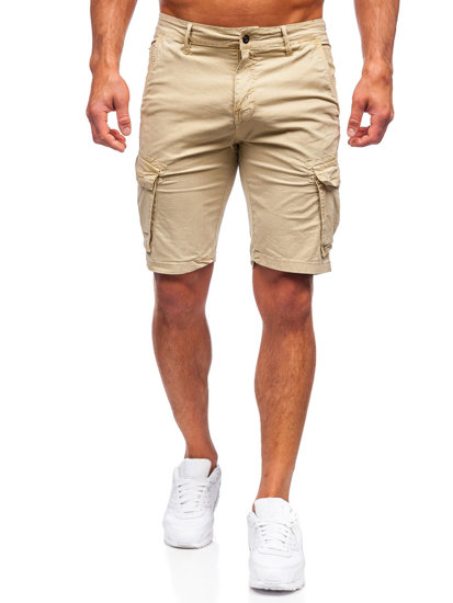 Pantalon court short cargo pour homme beige Bolf YF2222