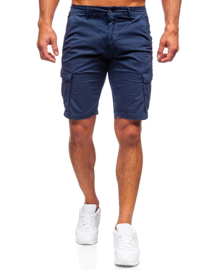 Pantalon court short cargo pour homme bleu foncé Bolf YF2222