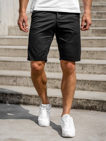 Pantalon court short pour homme noir Bolf 5919 