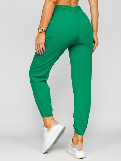 Pantalon de jogging en tissu pour femme vert Bolf W7322