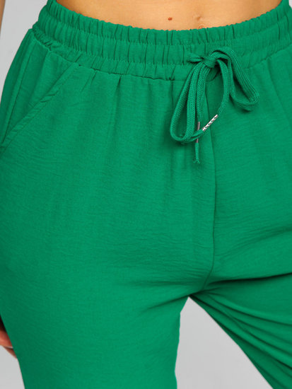 Pantalon de jogging en tissu pour femme vert Bolf W7322