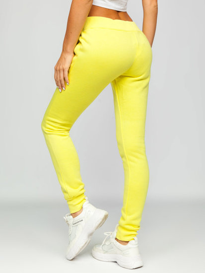 Pantalon de sport pour femme jaune Bolf CK-01