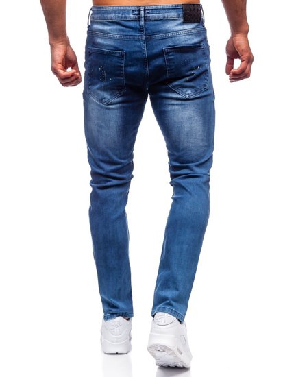 Pantalon en jean pour homme bleu foncé regular fit Bolf 4013