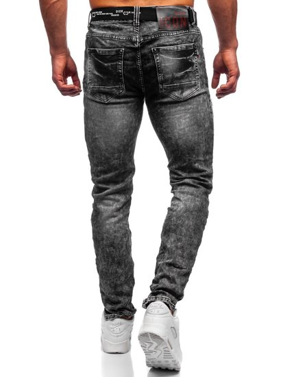 Pantalon en jean pour homme noir regular fit Bolf 30049S0