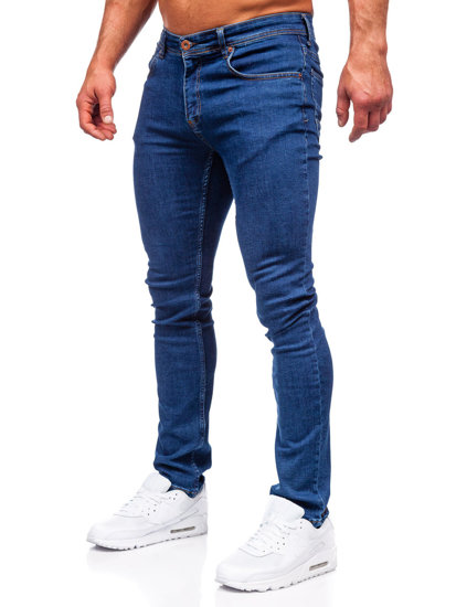 Pantalon en jean regular fit pour homme bleu foncé Bolf 5158