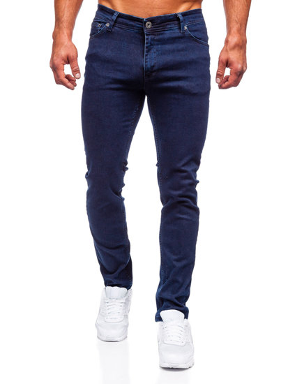 Pantalon en jean slim fit pour homme bleu foncé Bolf 5054