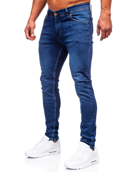 Pantalon en jean slim fit pour homme bleu foncé Bolf 6147