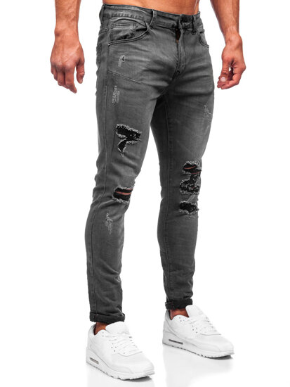 Pantalon en jean slim fit pour homme noir Bolf KS2081A