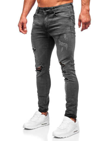 Pantalon en jean slim fit pour homme noir Bolf KS2081A