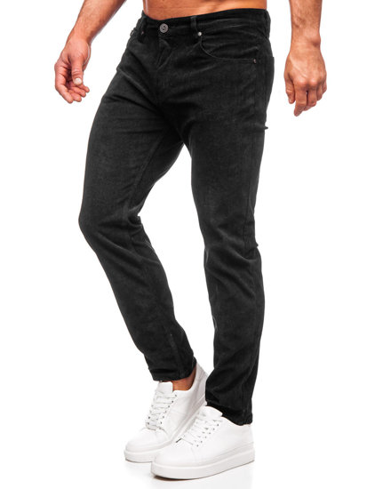 Pantalon en velours côtelé pour homme noir Bolf KA9916