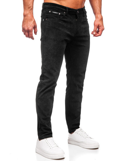 Pantalon en velours côtelé pour homme noir Bolf KA9916