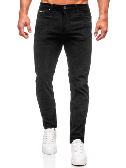 Pantalon en velours côtelé pour homme noir Bolf KA9916