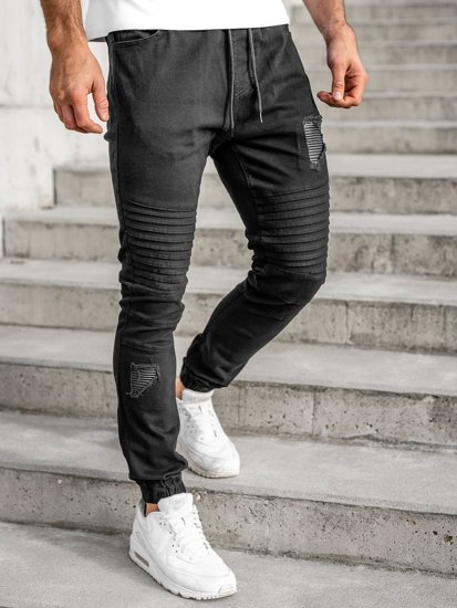 Pantalon homme noir jogger pour Bolf 829  