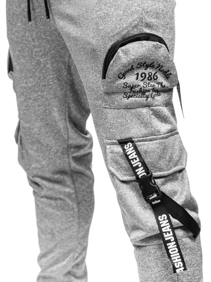 Pantalon jogger cargo de sport pour homme gris Bolf HS7172