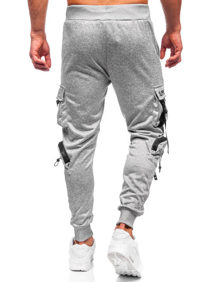 Pantalon jogger cargo de sport pour homme gris Bolf HS7176