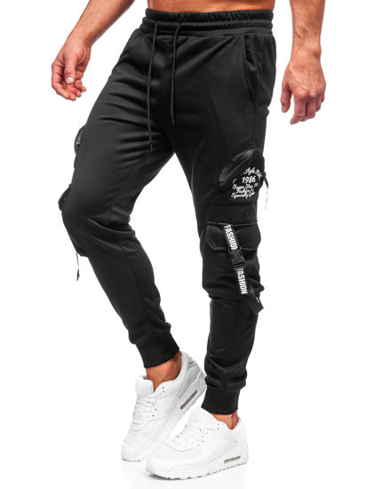 Pantalon jogger cargo de sport pour homme noir Bolf HS7172