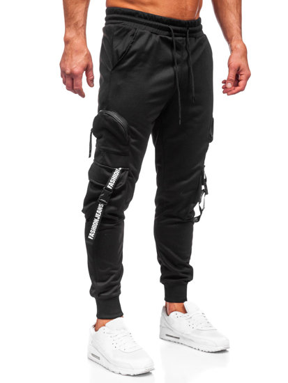 Pantalon jogger cargo de sport pour homme noir Bolf HS7172