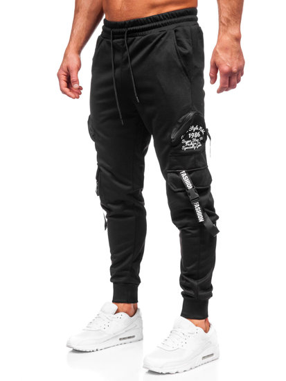 Pantalon jogger cargo de sport pour homme noir Bolf HS7172