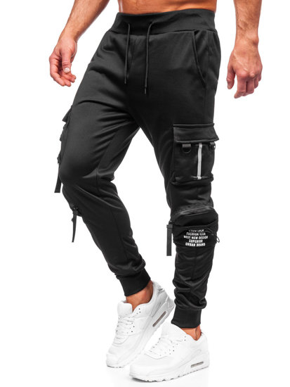 Pantalon jogger cargo de sport pour homme noir Bolf HS7176