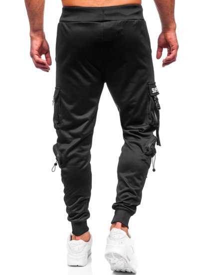 Pantalon jogger cargo de sport pour homme noir Bolf HS7176