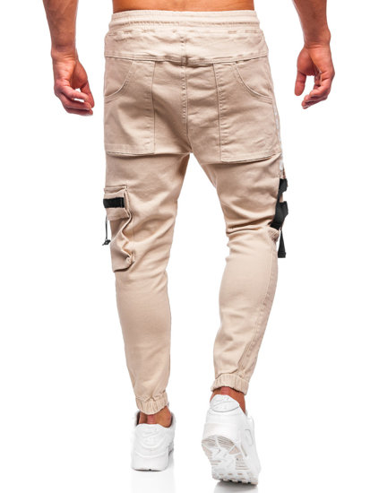 Pantalon jogger cargo pour homme beige Bolf 6685