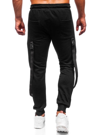 Pantalon jogger cargo pour homme noir Bolf 6581