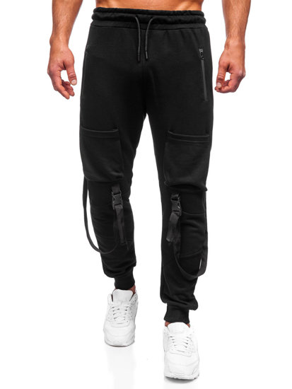 Pantalon jogger cargo pour homme noir Bolf 6581