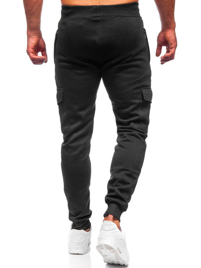 Pantalon jogger cargo pour homme noir Bolf JX326