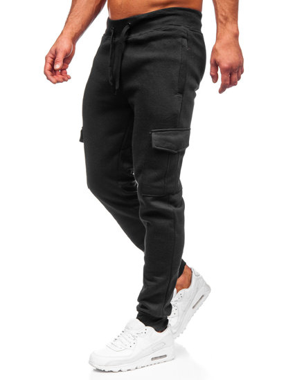 Pantalon jogger cargo pour homme noir Bolf JX326