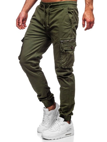 Pantalon jogger cargo pour homme vert Bolf CT6702   