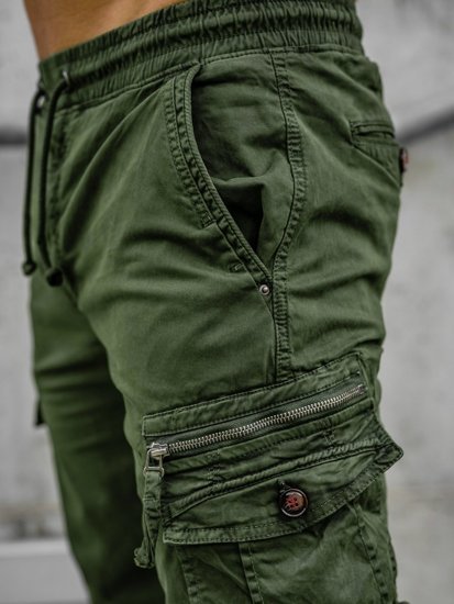 Pantalon jogger cargo pour homme vert Bolf CT6702   