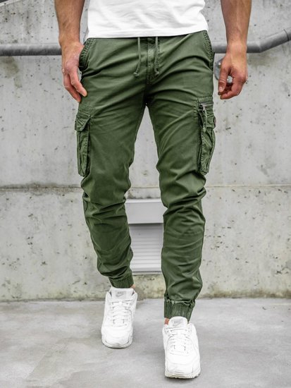 Pantalon jogger cargo pour homme vert Bolf CT6702   