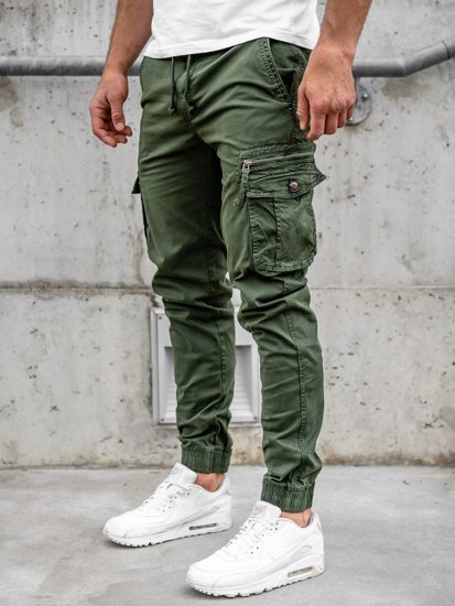 Pantalon jogger cargo pour homme vert Bolf CT6702   