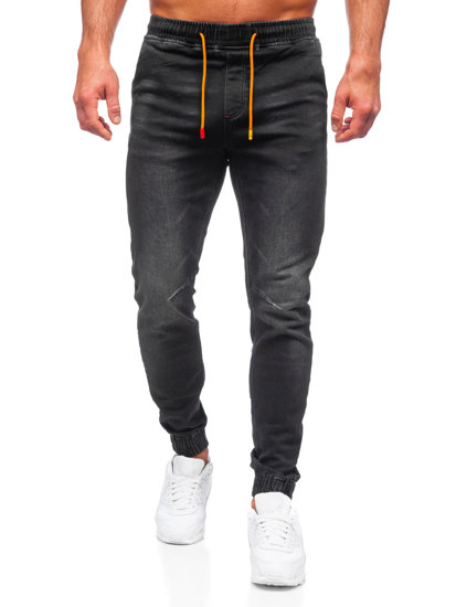 Pantalon jogger en jean pour homme noir Bolf R31123W1